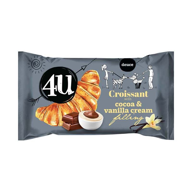 4U Croissant kakaó és vanília krémmel