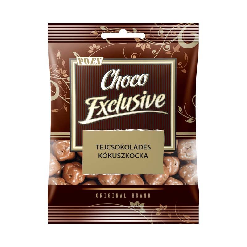 Choco Exclusive tejcsokoládés kókuszkocka