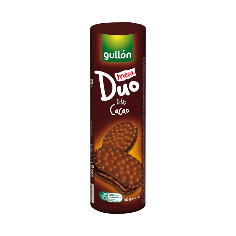 Gullon Mega Duo kakaós keksz csokoládé krémmel